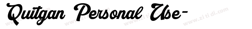 Quitgan Personal Use字体转换
